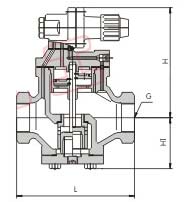 YD13H/Y型内螺纹连接高灵敏度蒸汽减压阀外形尺寸图